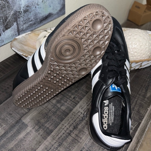 Men's Adidas Samba OG casual shoes in core black and white SZ9 - Picture 6 of 7